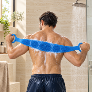 Cepillo exfoliante de silicona para espalda
